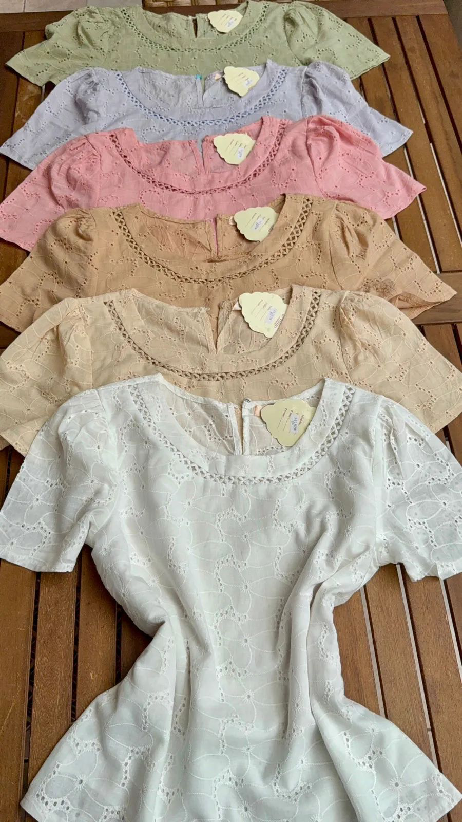 Blusa de Laise Bordado vazado Forrado Premium